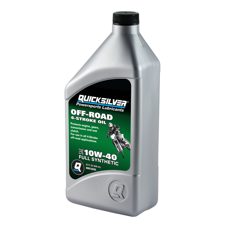 Quicksilver 10W-40 Full Synthetic Off Road Engine Oil - 1 Quart - 8M0128395