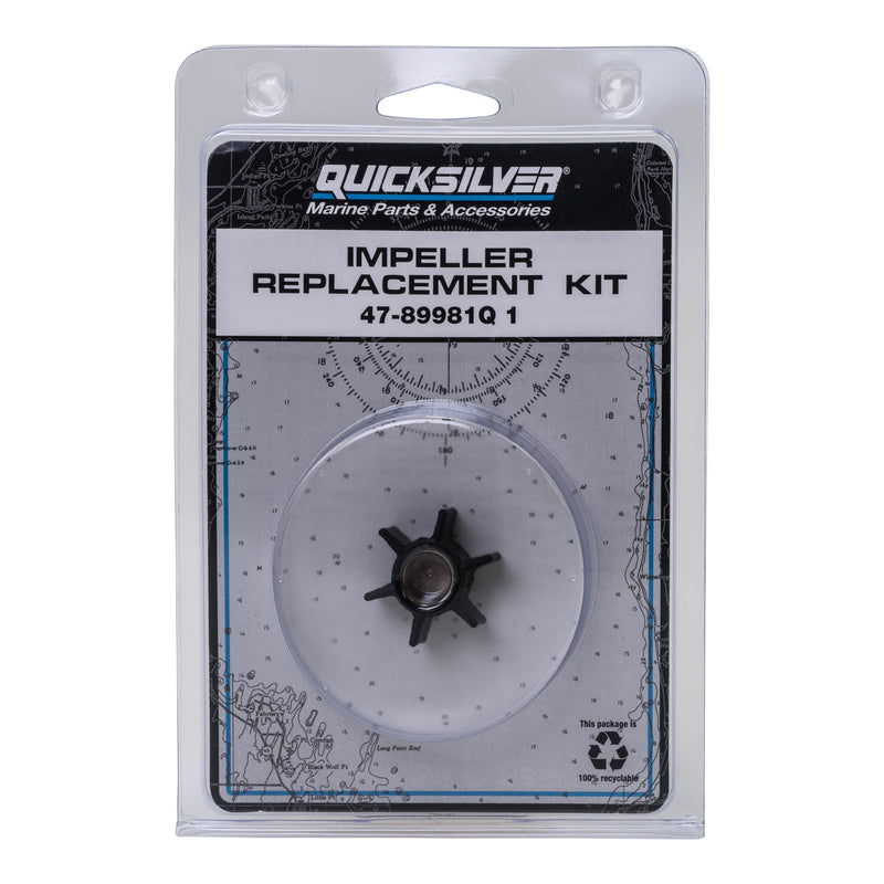 Quicksilver 89981Q1 Water Pump Repair Kit - 8 and 9.9 Horsepower Mercury and Mariner 4-Stroke Outboards with Standard Gearcase - 89981Q1