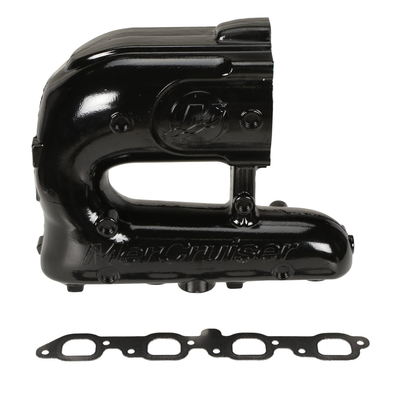 Quicksilver Exhaust Manifold 8M0104212 - Port Side - EC - Single Catalyst - For Port Side Only on MerCruiser 8.2L Magnum EC Stern Drive Engines and 8.2L EC Inboard Engines - 8M0104212