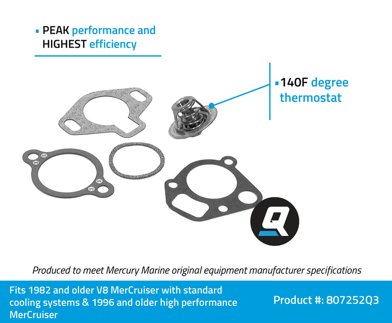 Quicksilver 807252Q3 Replacement Thermostat Kit - 807252Q3