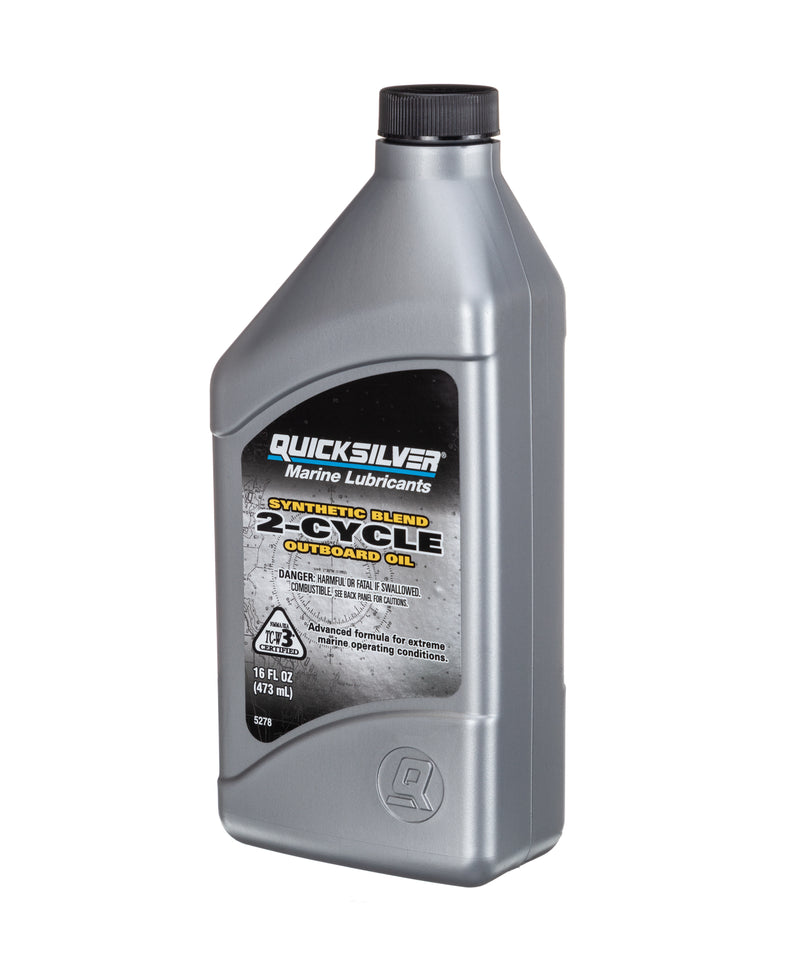 Quicksilver 858030Q01 Premium Plus TC-W3 2-Cycle Outboard Oil - Synthetic Blend -16 Ounce bottle - 858030Q01