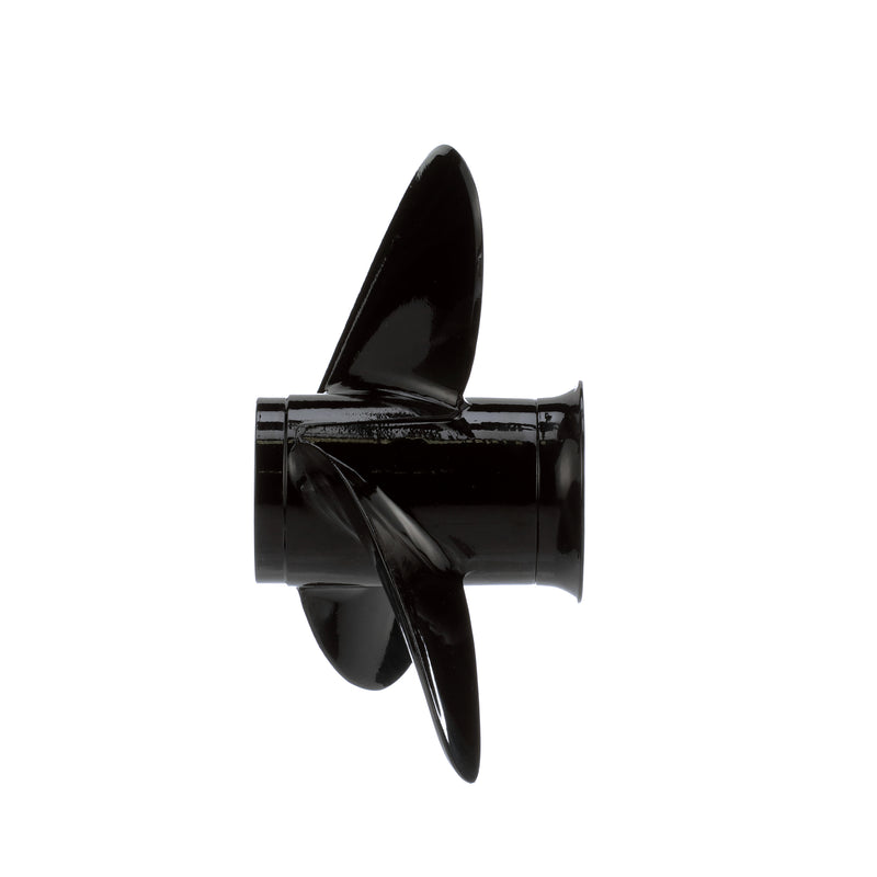 Quicksilver QA2173R Black Diamond 3-Blade Aluminum Propeller - 9.25" diameter x 9" pitch, Right Hand Rotation, 15 HP - 20 HP Mercury FourStroke, 9.9 CT 2005 & Newer, Black Finish - QA2173R