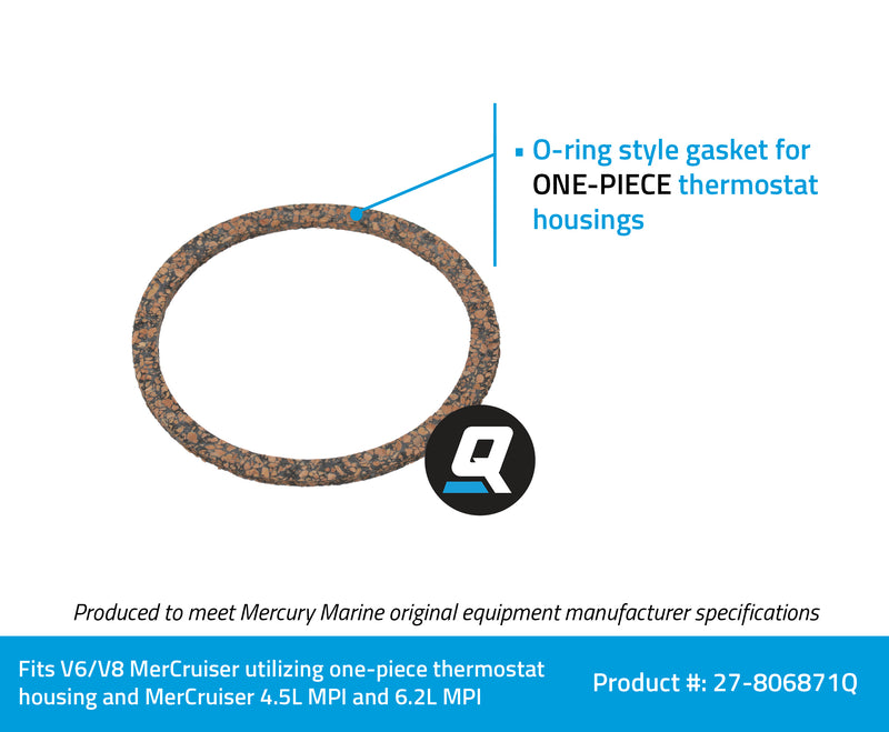 Quicksilver 806871Q Thermostat O-ring Gasket - 806871Q