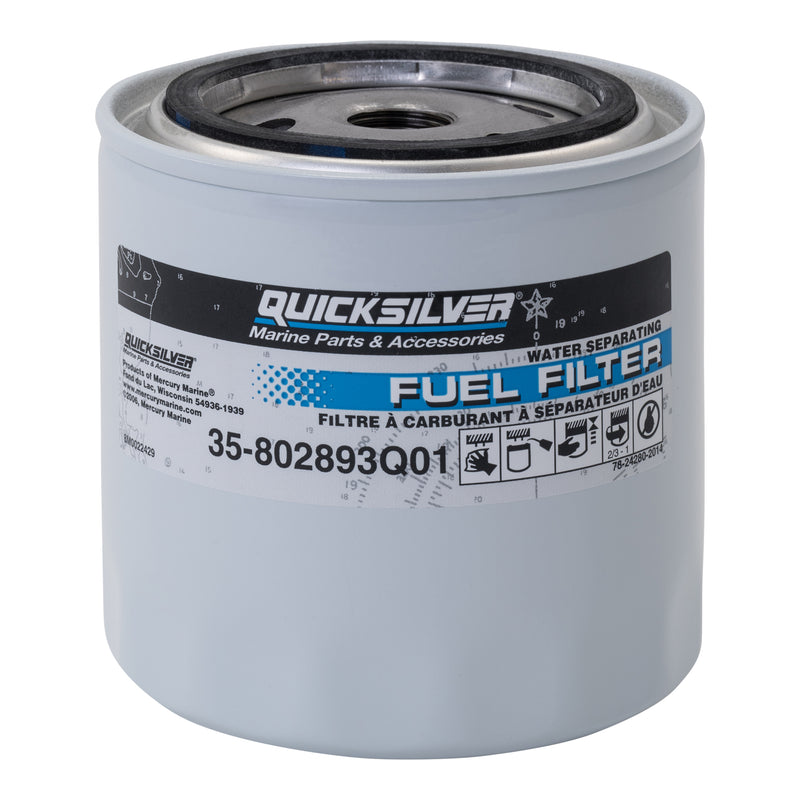 Quicksilver 802893Q4 Water Separating Fuel Filter - Mercury and Mariner Outboards and MerCruiser Stern Drive and Inboard Engines - 802893Q4