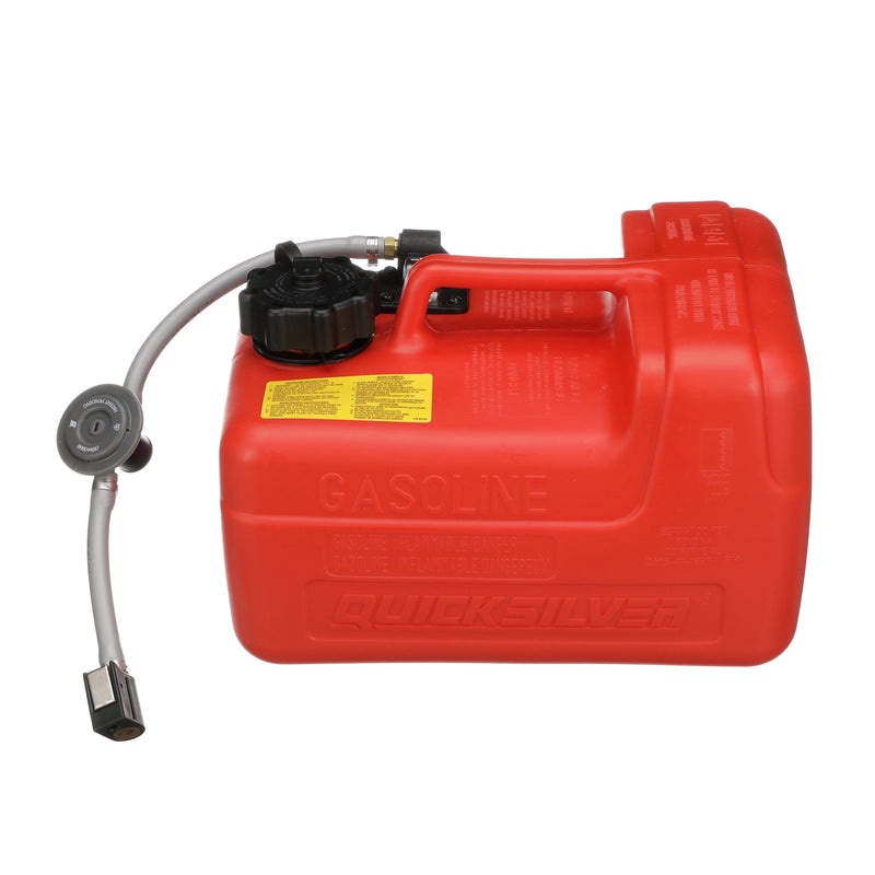 Quicksilver 8M0047598 Portable Marine Boat Fuel Tank with Fuel Demand Valve, 3.2-Gallon Capacity - 8M0047598