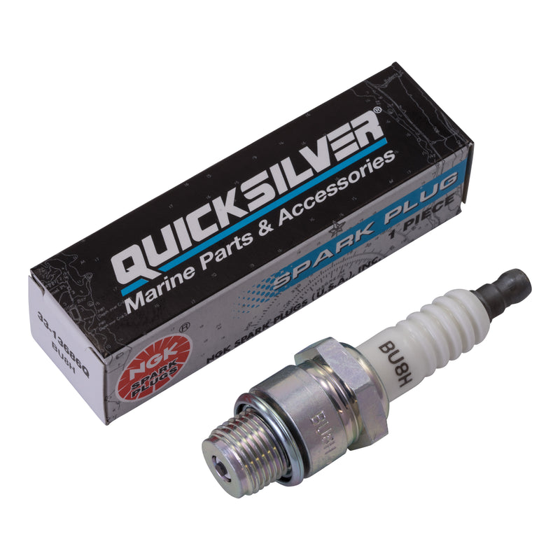 Quicksilver 13686Q NGK BU8H Semi-Surface Discharge Design Spark Plug, 1-Pack - 13686Q