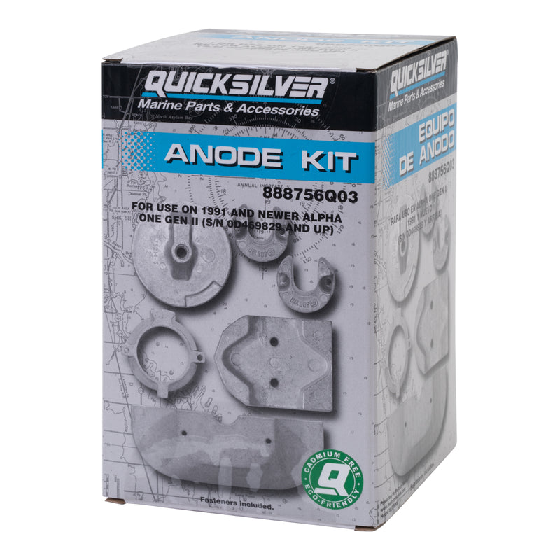 Quicksilver 888756Q03 Aluminum Anode Kit - Alpha One Gen II Drives - 888756Q03