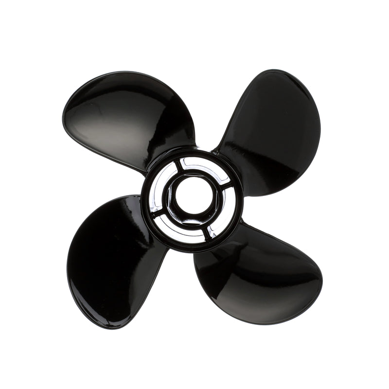 Quicksilver 8M8027512 Nemesis 4-Blade Aluminum Propeller - 10.3" diameter x 13" pitch, Right Hand Rotation, 40-60 HP Mercury, Black Finish - 8M8027512